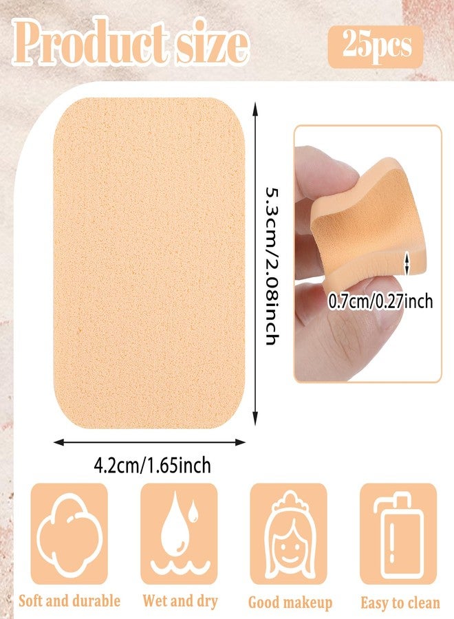 Bruislard 25 Pcs Makeup Sponge Square Make Up Face Soft Sponge Makeup Applicator Sponge Lady Makeup Foundation Puff for Dry and Wet - Image 2